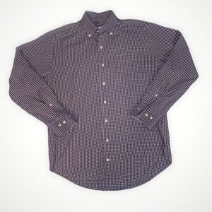 Peter Millar Medium Mens Shirt Comfort Long Sleeve Button Down Casual Gingham